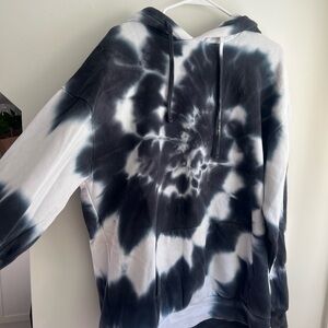 Zumiez Black and White Tie-Dye Hoodie